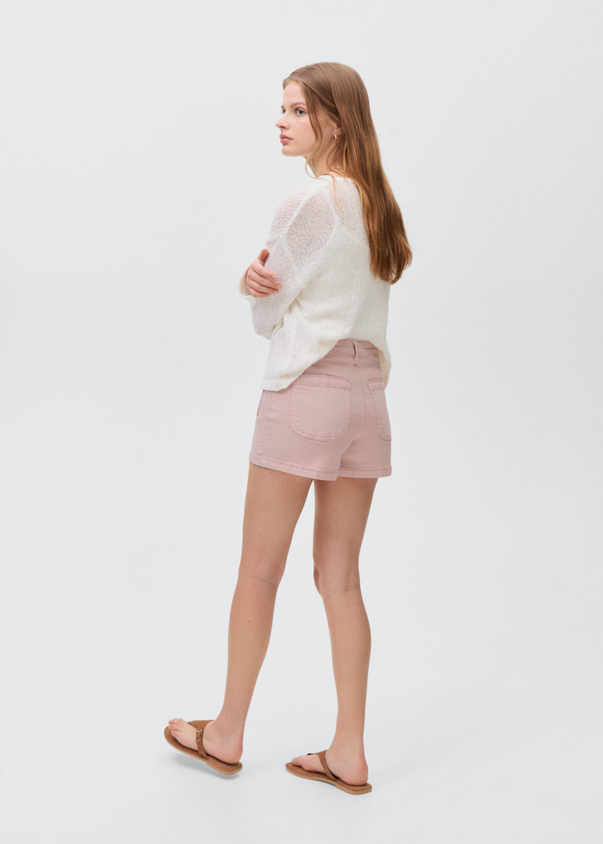 Cotton shorts with pockets - Reverse of the article