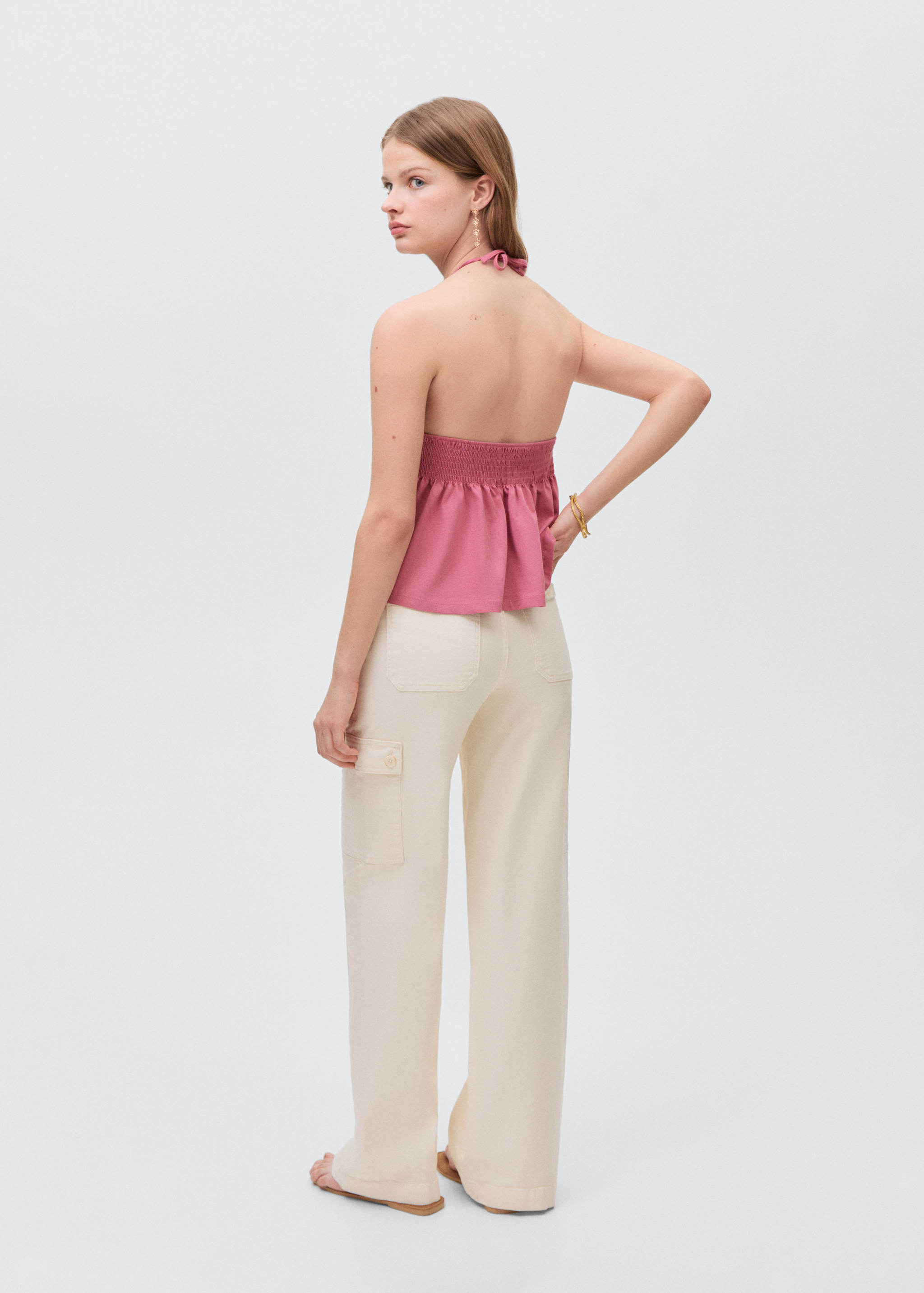 Ruffled top with bow - Reverse of the article