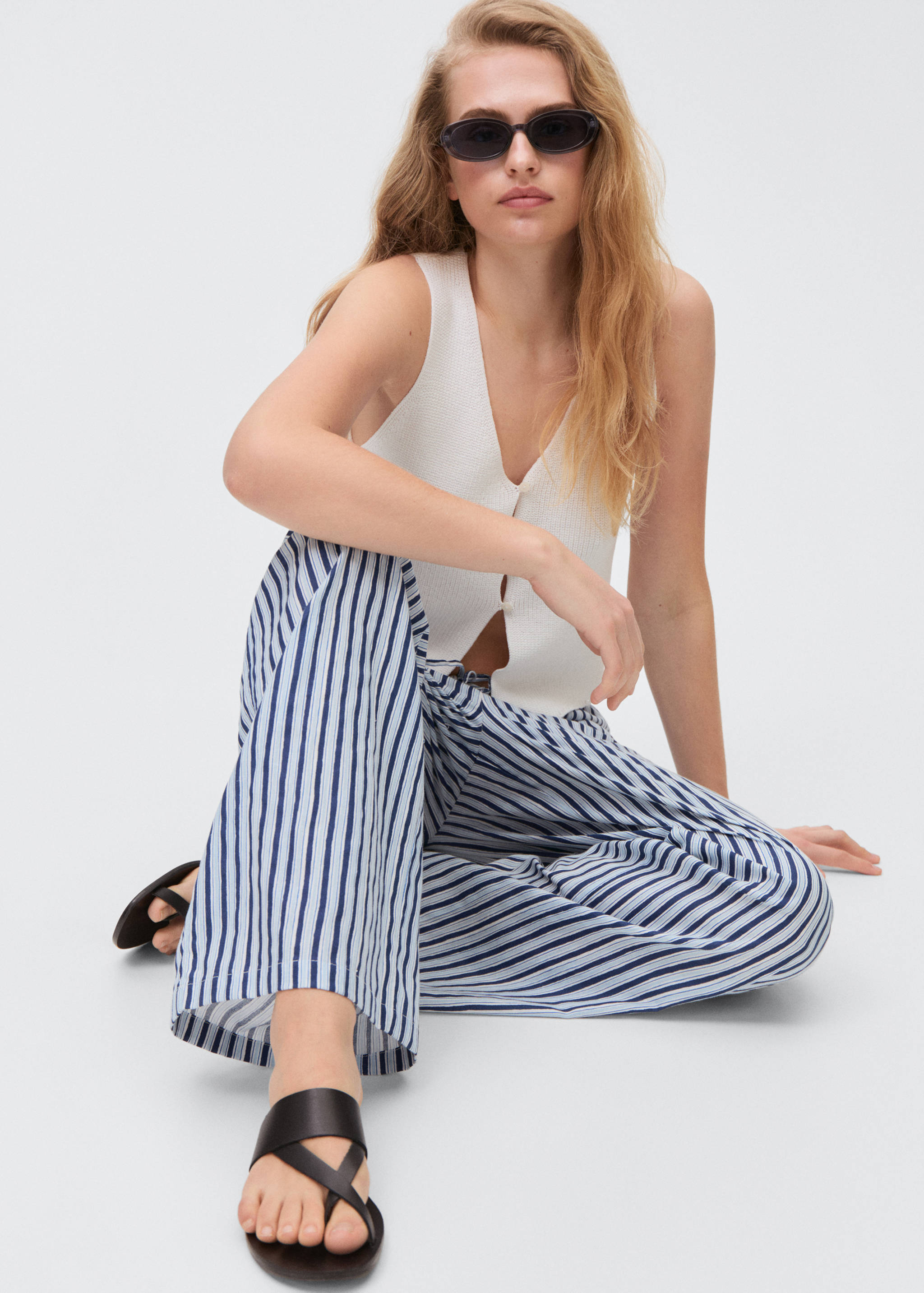 Прямые брюки в полоску - Деталь изделия 2