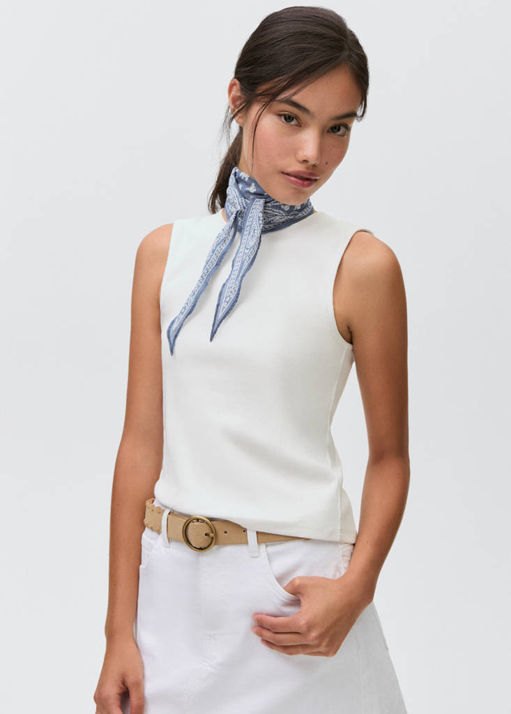 Top with interlocking back — Off White