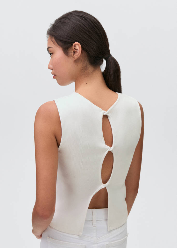 Top with interlocking back — Off White
