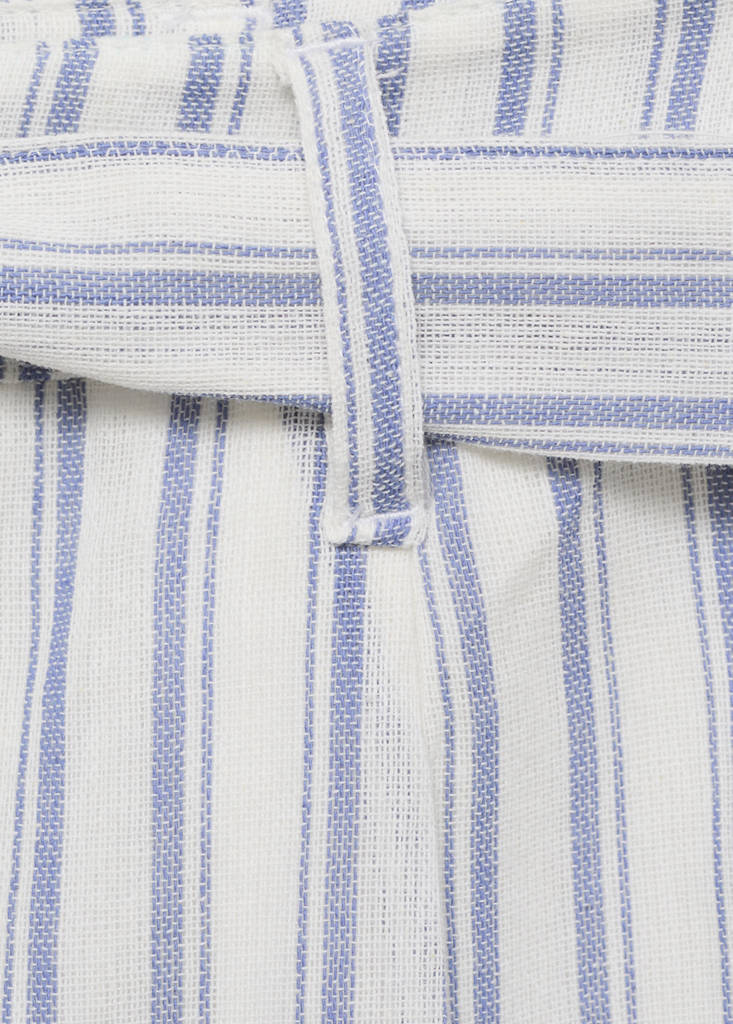 Striped cotton shorts — Off White