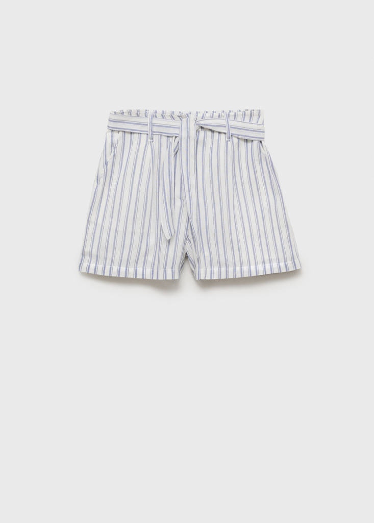 Striped cotton shorts — Off White