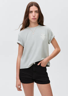 Straight-fit denim shorts — Black denim 1