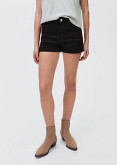 Straight-fit denim shorts — Black denim 4