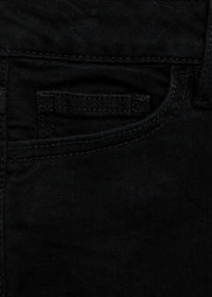 Straight-fit denim shorts — Black denim 7