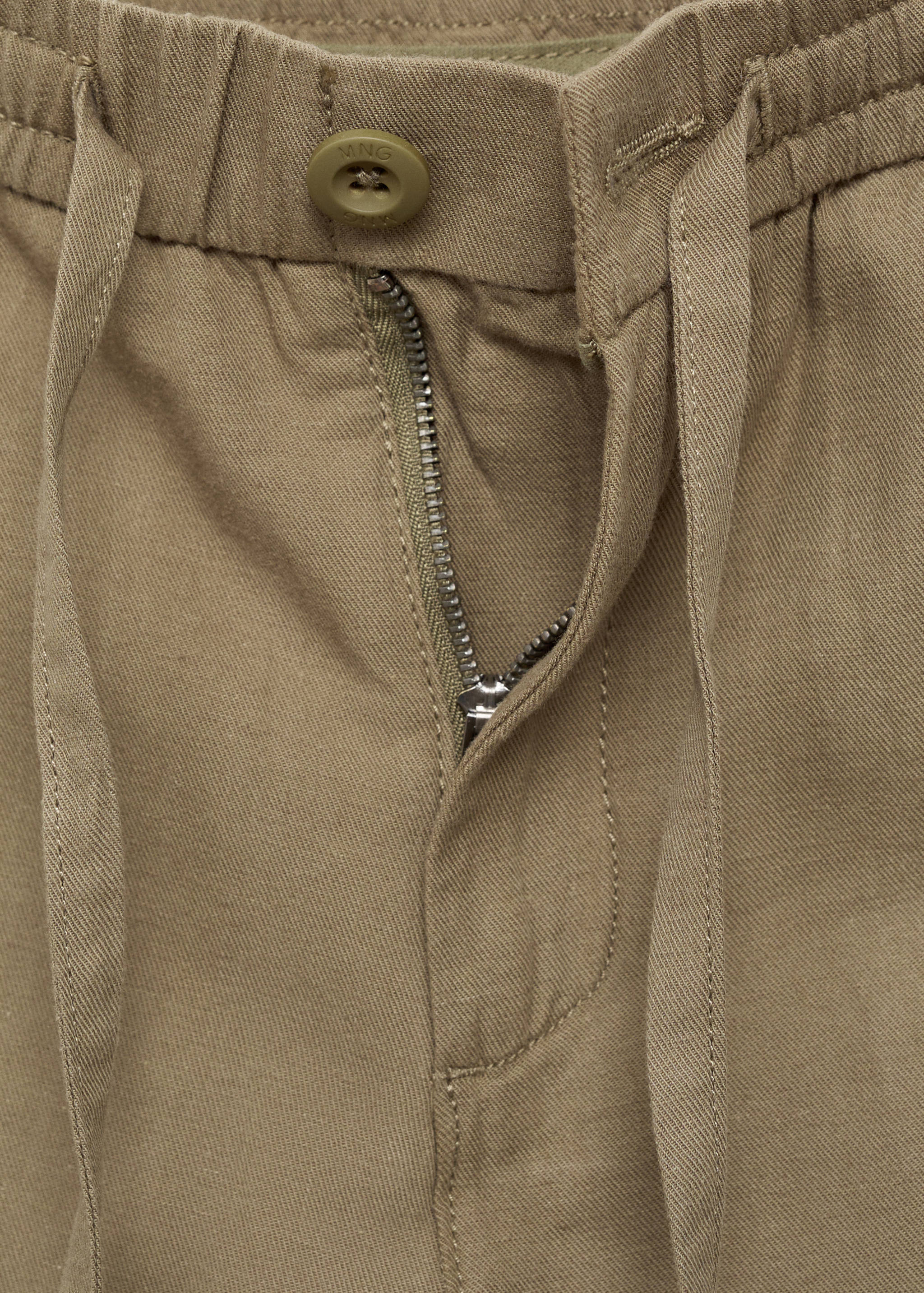 Bermude cargo din bumbac și in - Detaliu al articolului 0