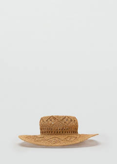 Natural fibre hat with openwork details — Ecru 3