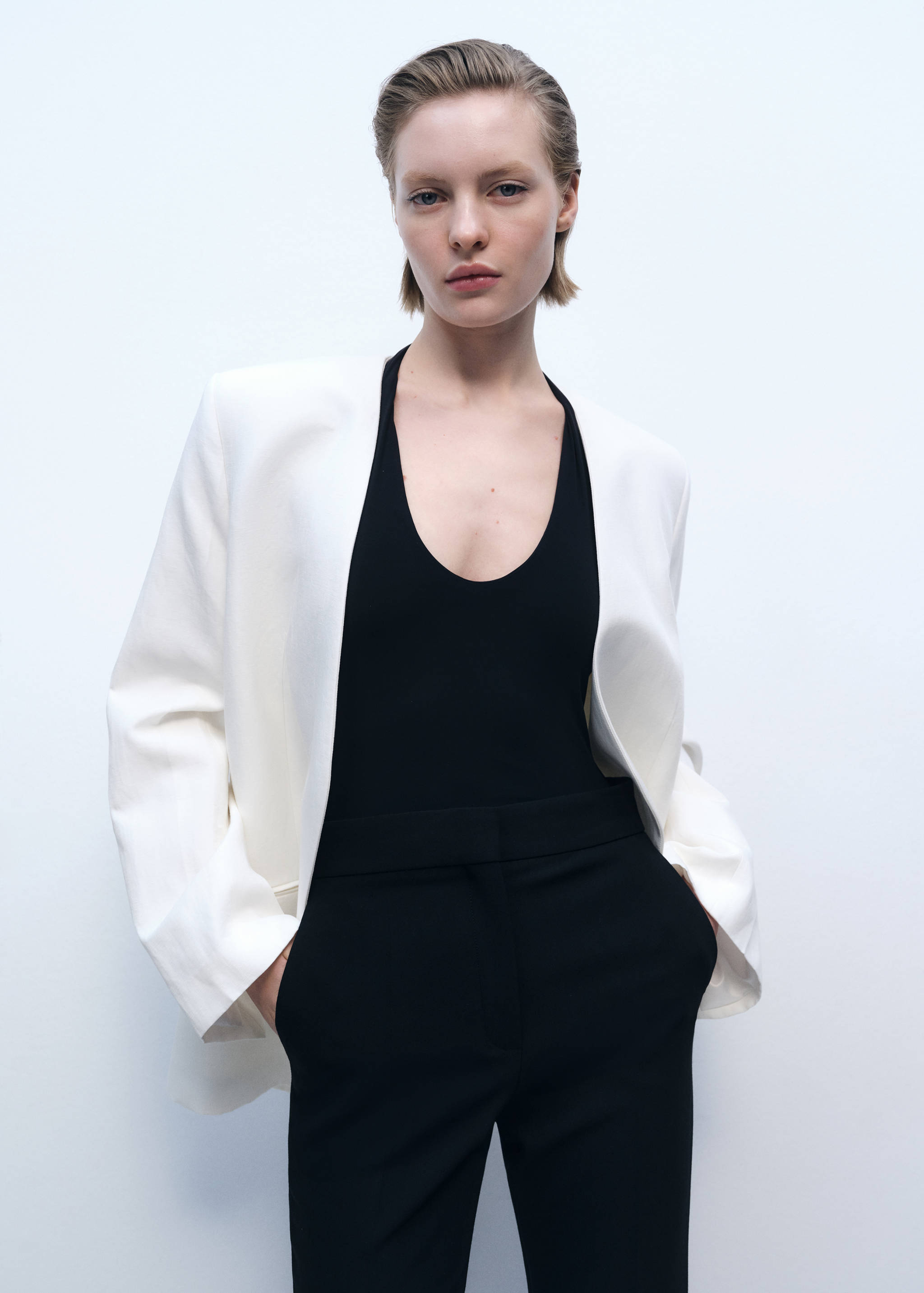 Maxi wide leg suit pants - Details of the article 1