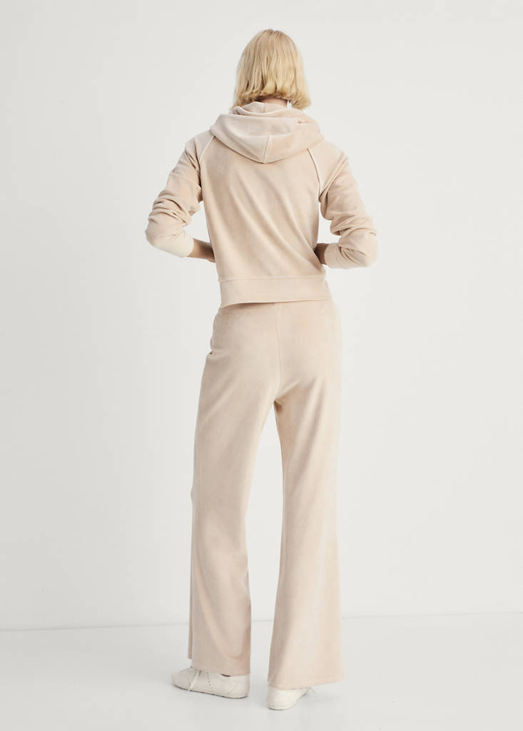 Soft-touch velour trousers — Light/Pastel Grey