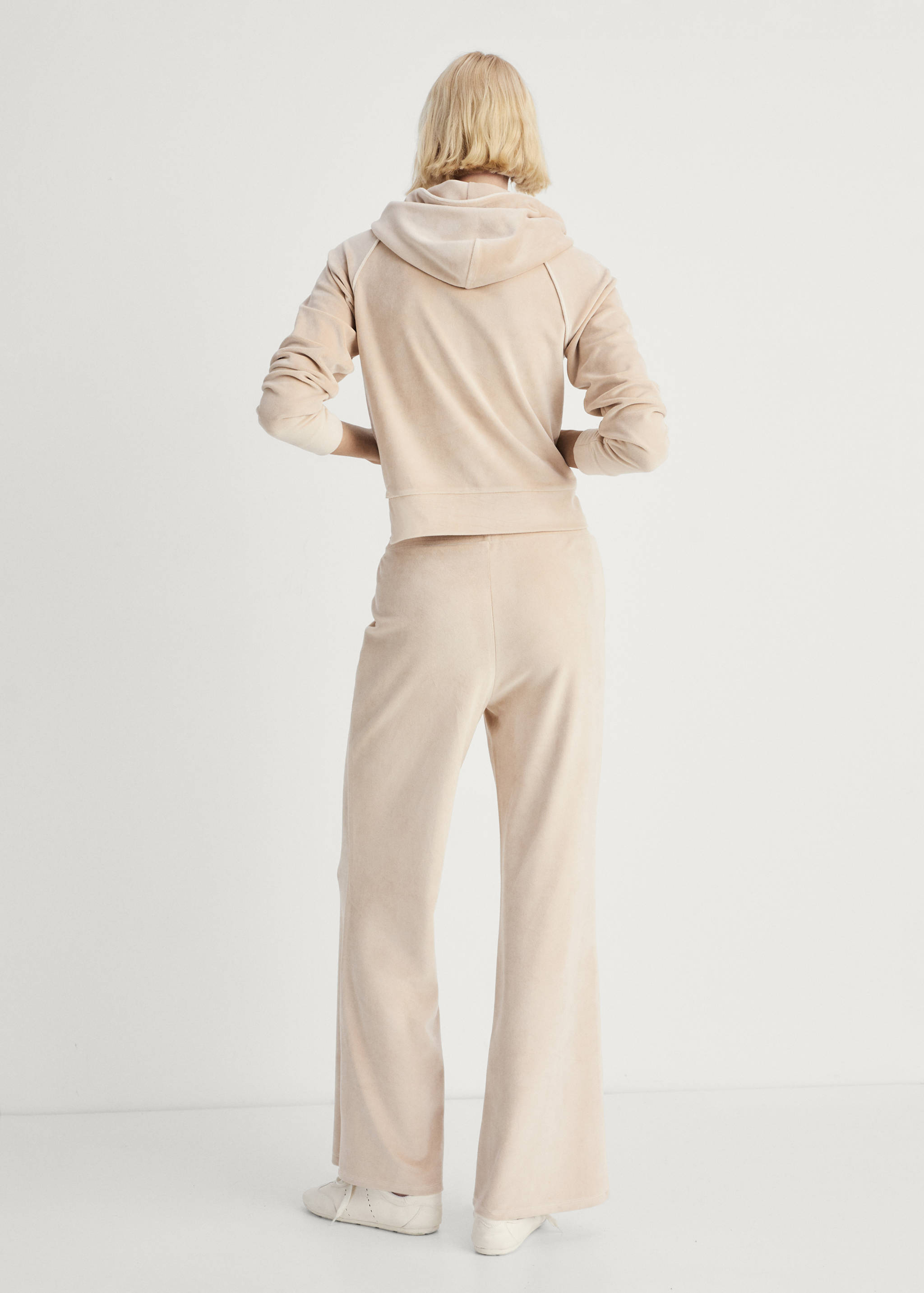 Velour-byxor med mjuk touch - Artikelns baksida