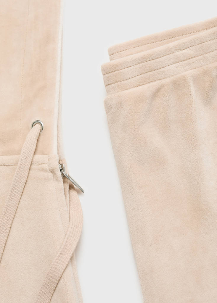 Soft-touch velour trousers — Light/Pastel Grey