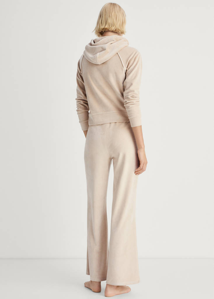 Soft-touch velour trousers — Light/Pastel Grey