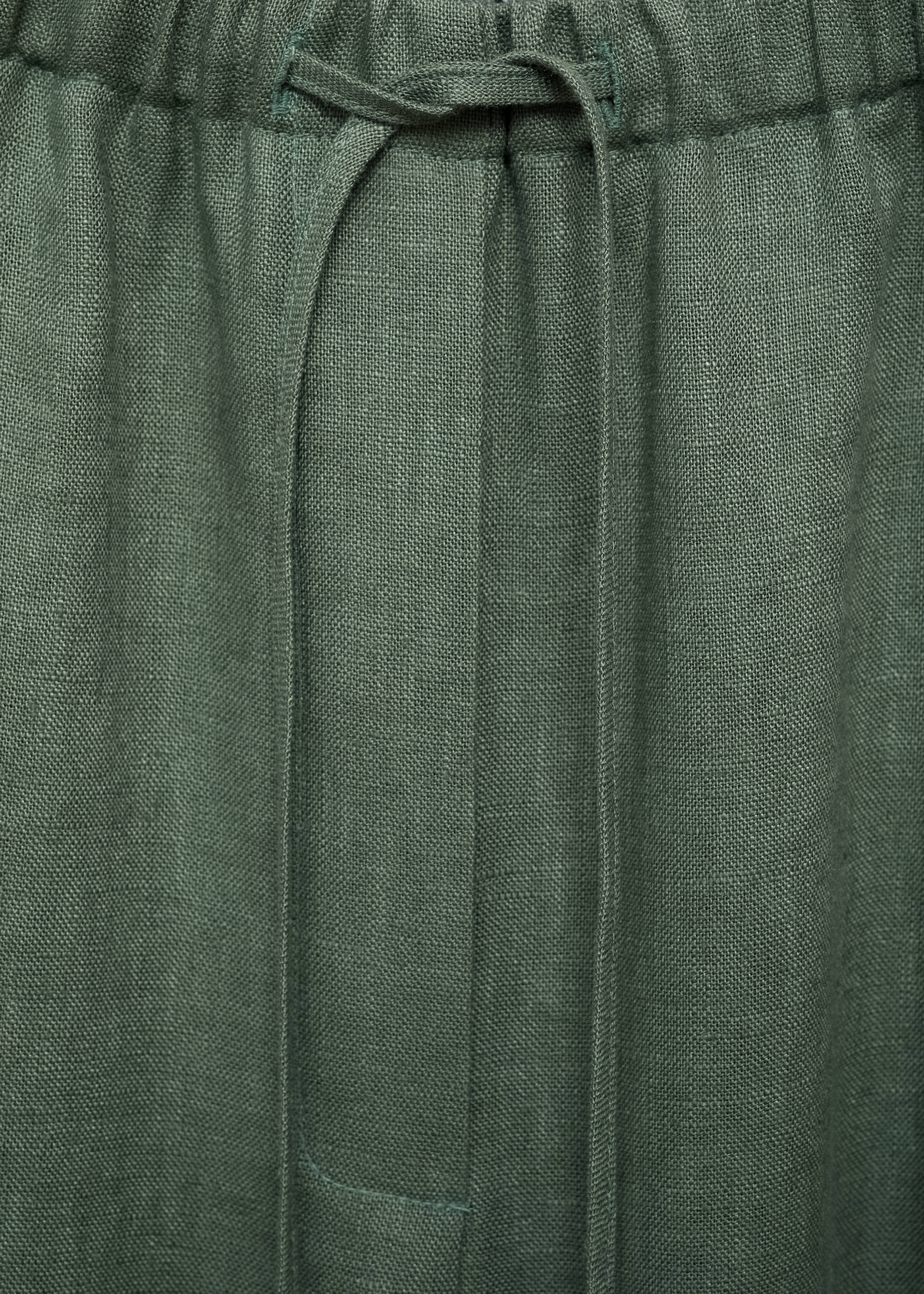 Straight linen-blend trousers - Details of the article 8