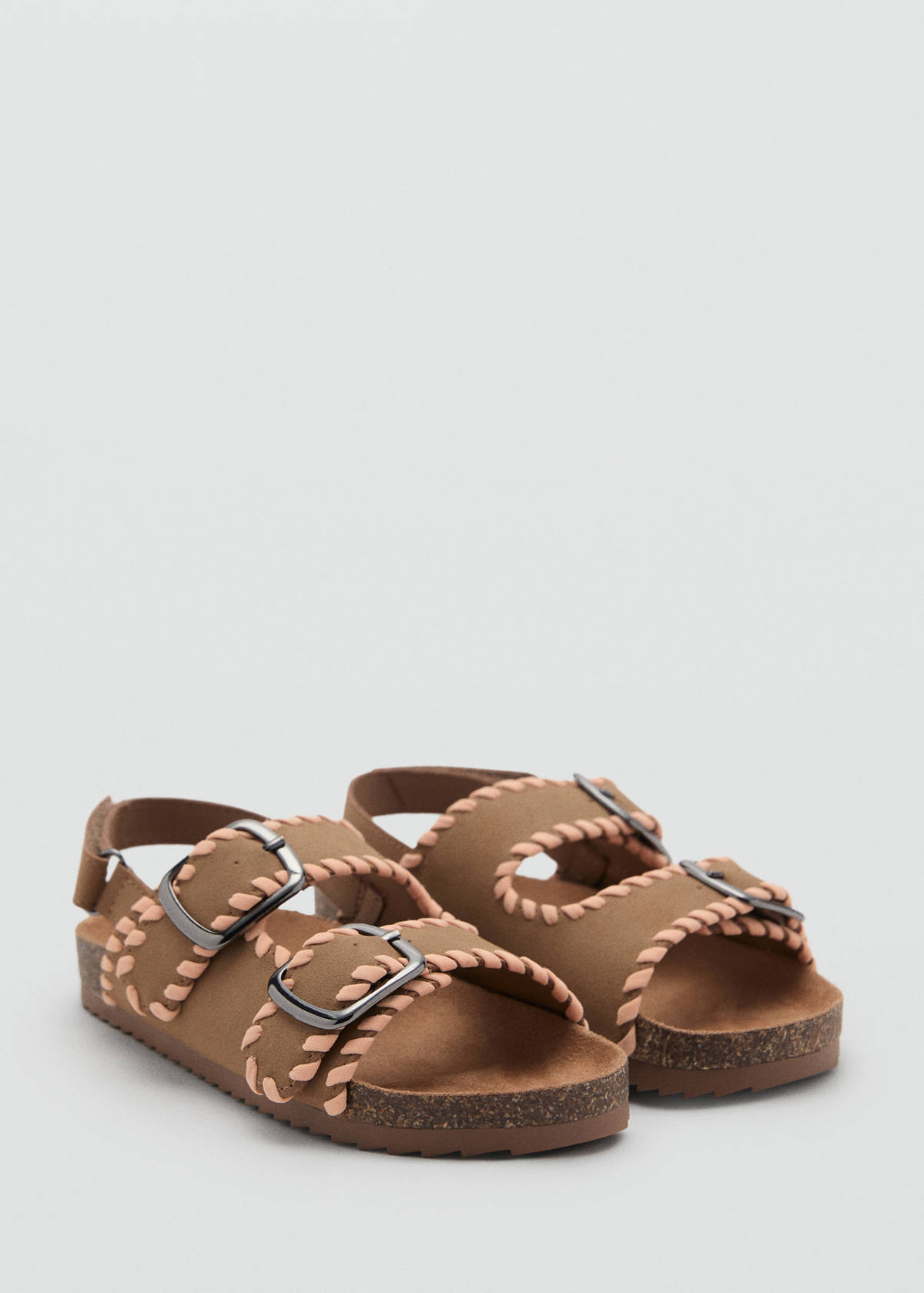 Buckled sandal — Medium Brown