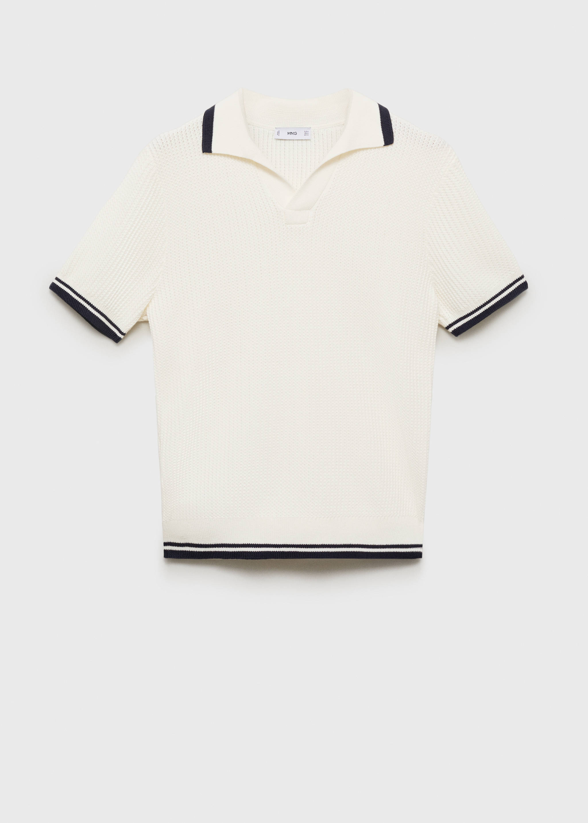 棉质结构 polo 衫 - null