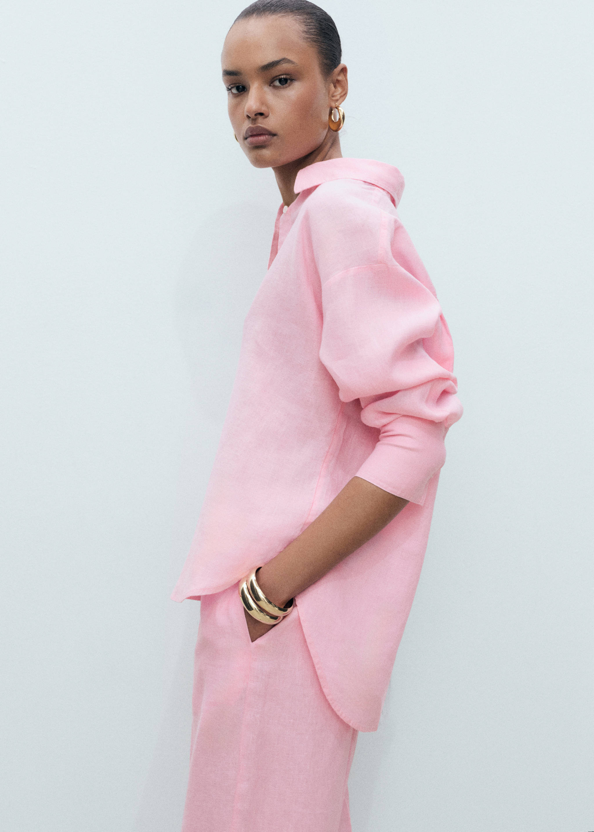 Linen oversized shirt - Medium plane