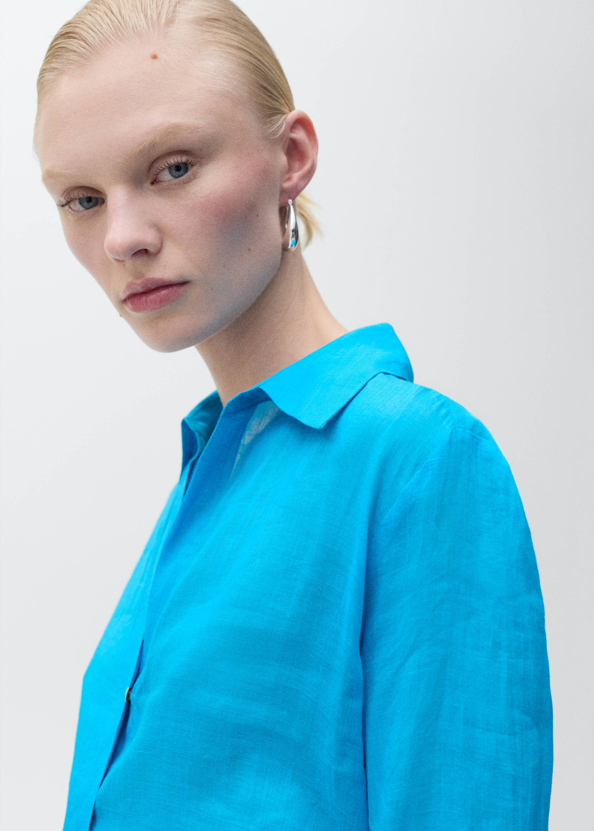 Chemise ramie boutons dissimulés - Détail de l'article 1