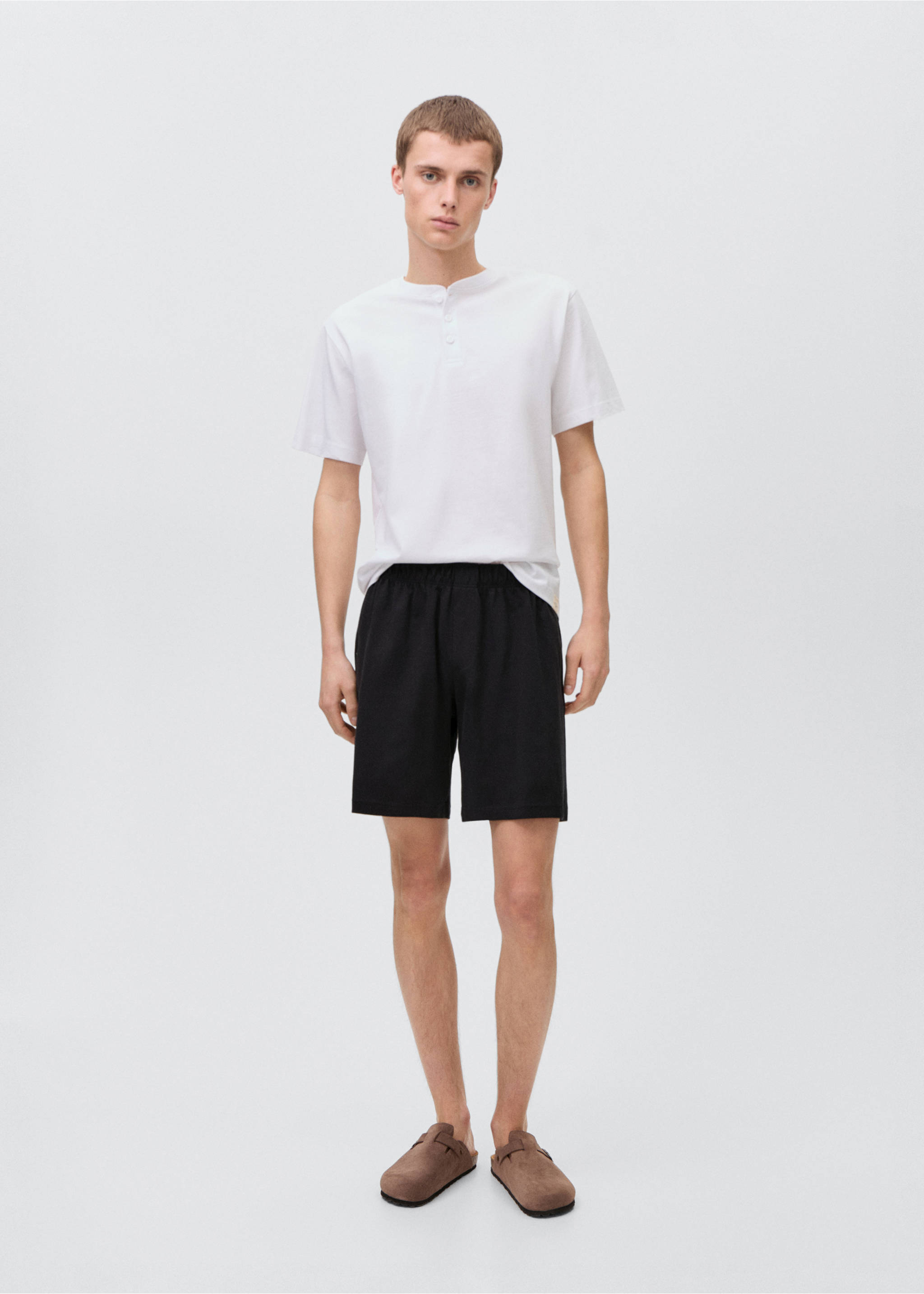 Cotton pyjama shorts pack - General plane, Off White. Ref: 87037168-00.