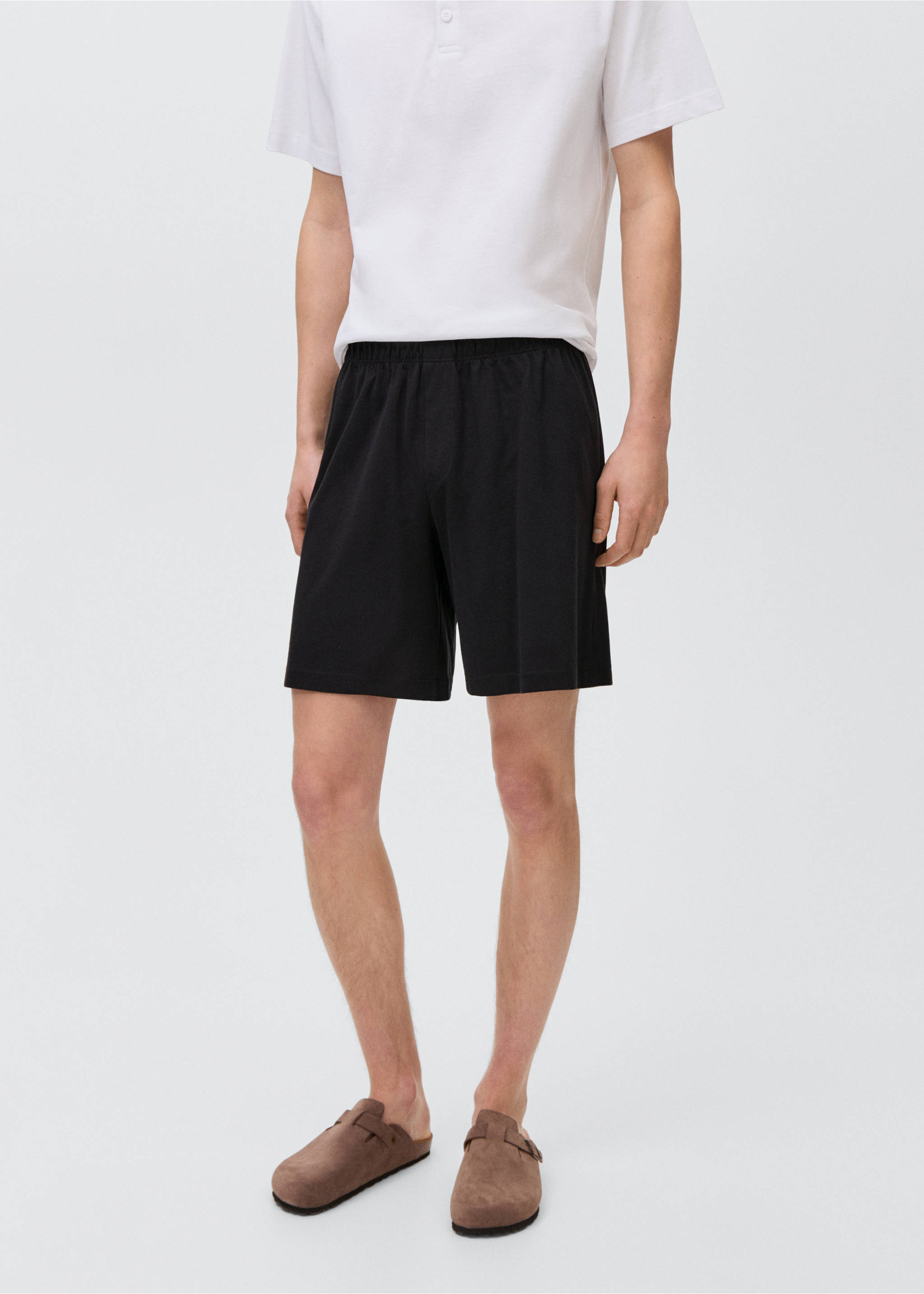 Cotton pyjama shorts pack - Medium plane, Off White. Ref: 87037168-00.
