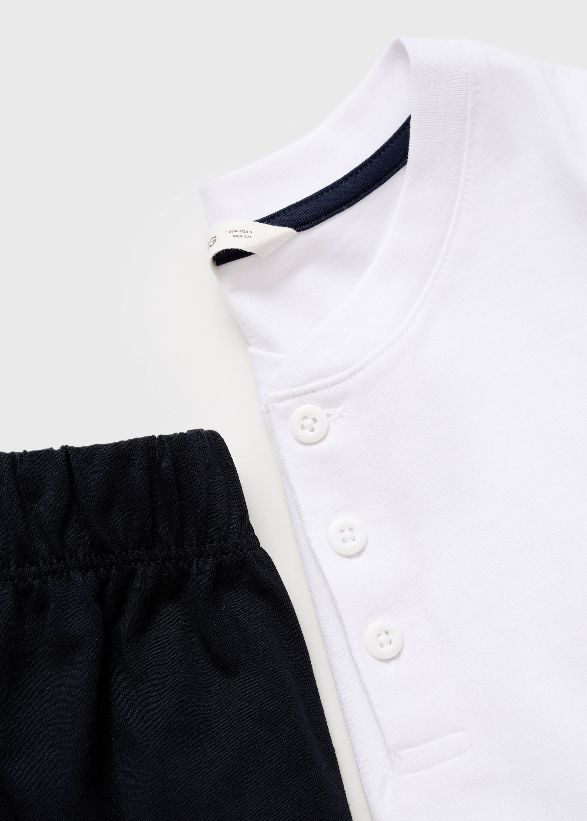 Комплект короткая пижама из хлопка - Деталь изделия 0