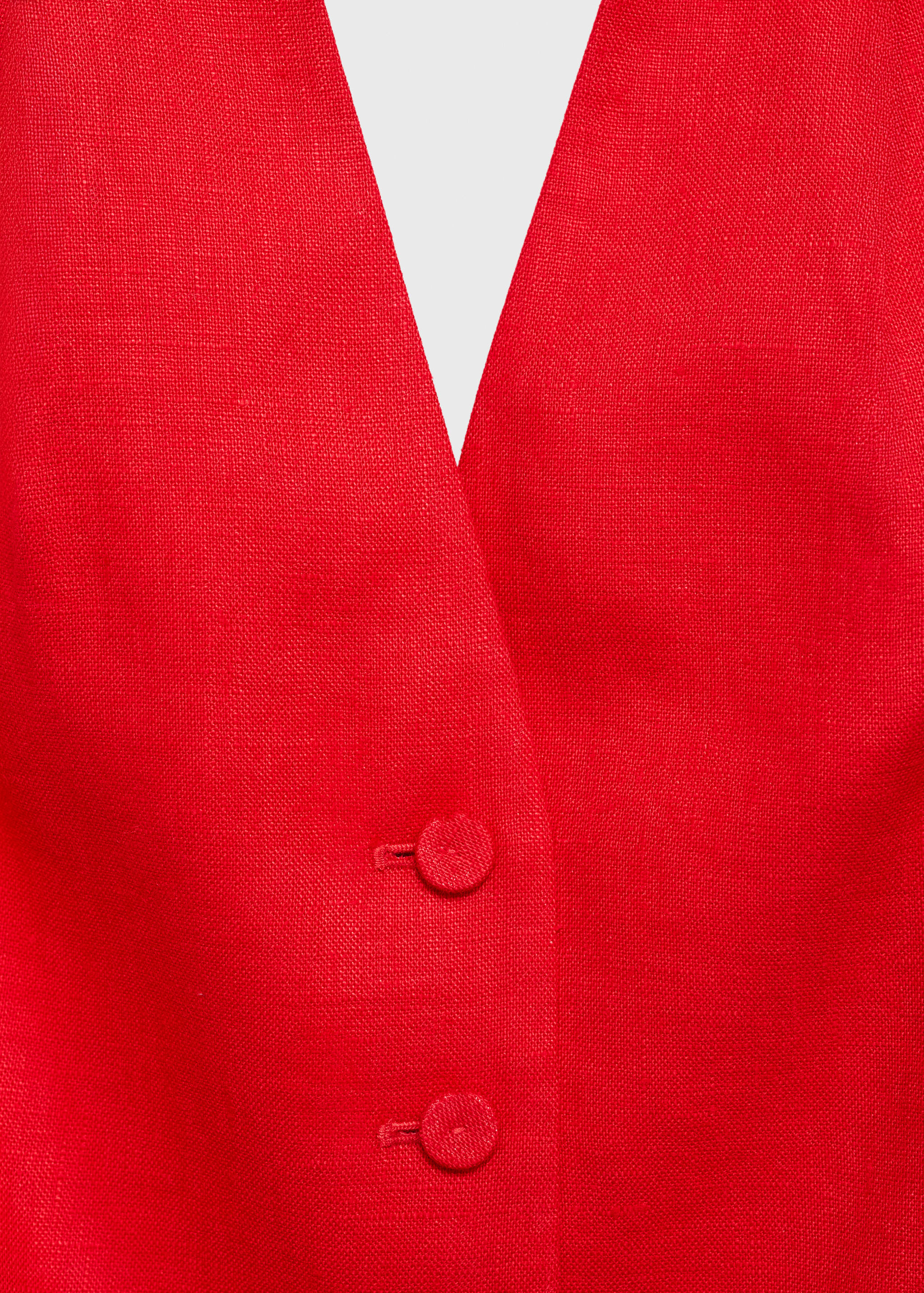 Linen halter-neck suit waistcoat - Details of the article 8