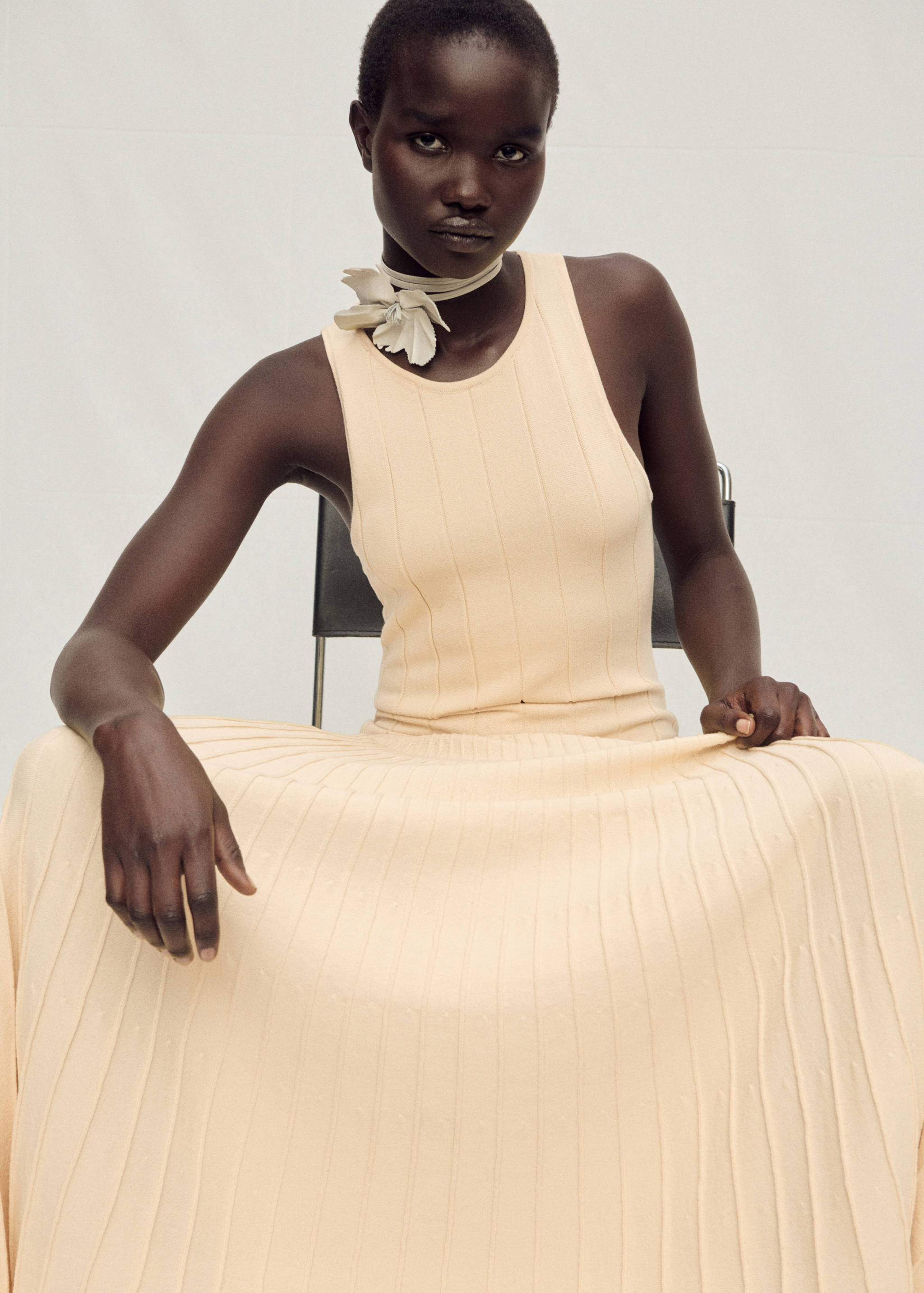 Pleated knitted dress - Details of the article 6