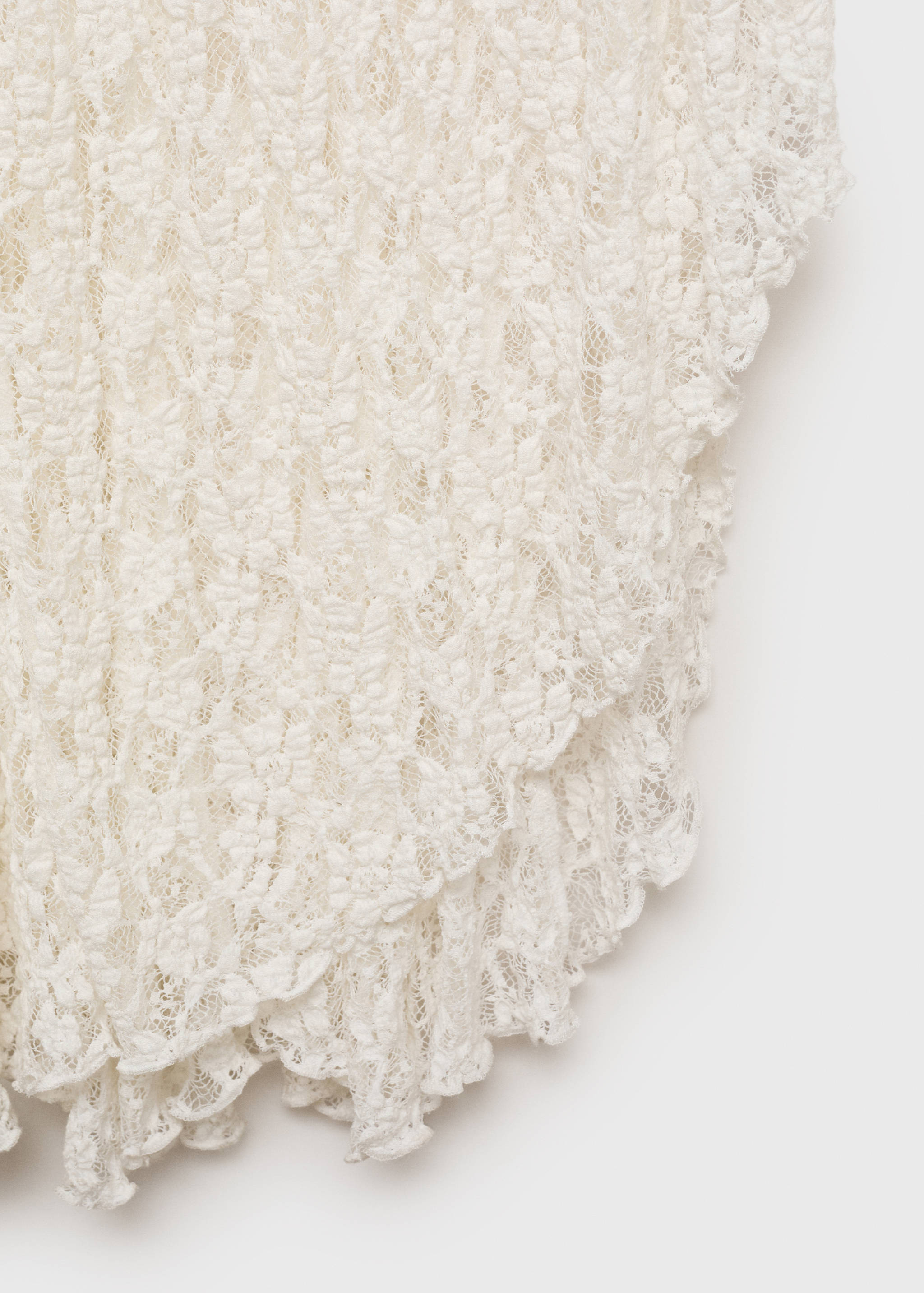 Čipkana haljina s nabranim ovratnikom - Detalji artikla 0