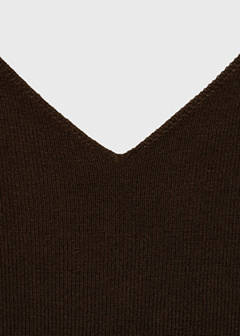 V-neck knit top — Chocolate 9