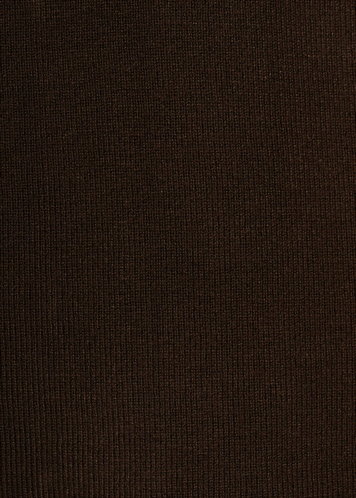 V-neck knit top — Chocolate