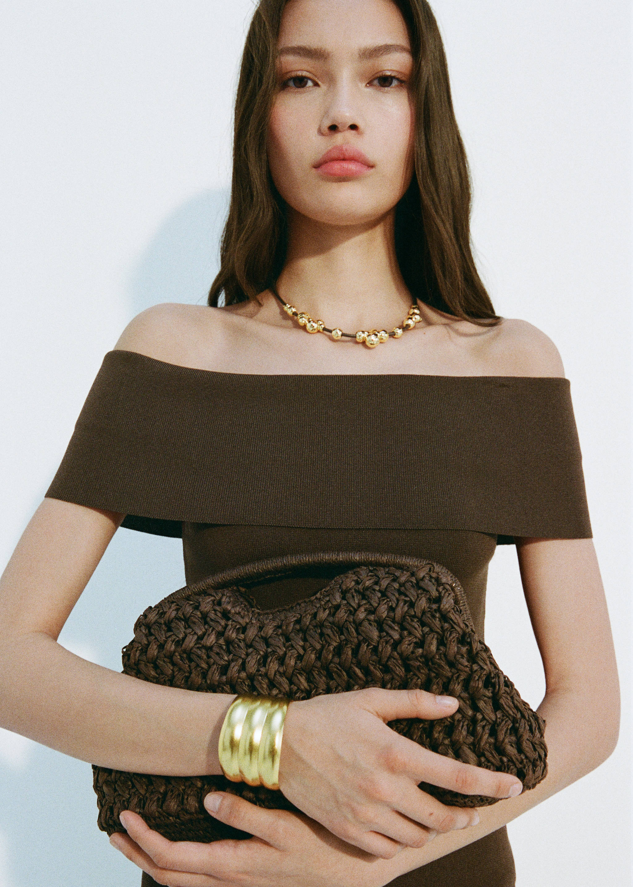 Off-the-shoulder knitted top - Details of the article 7