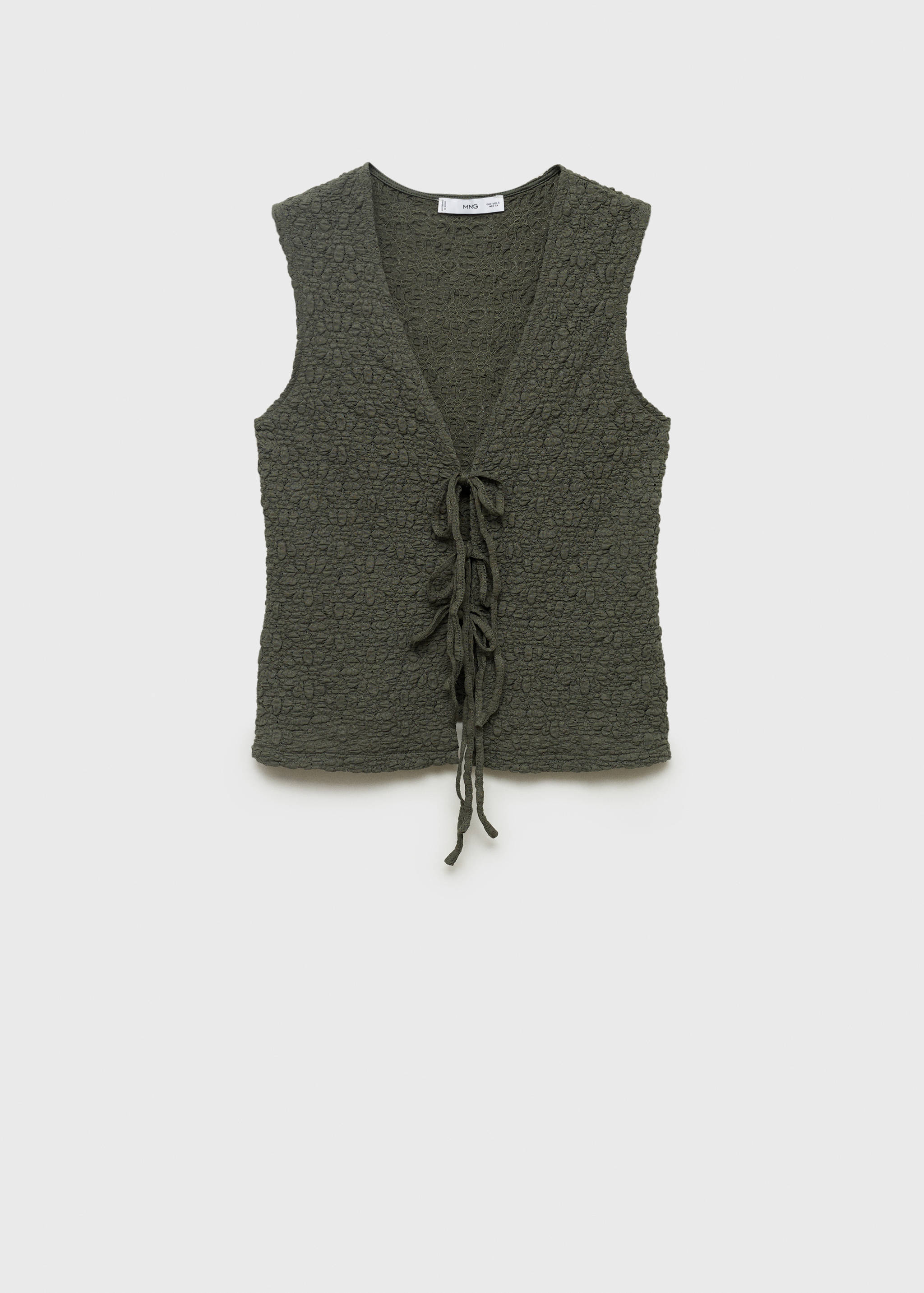 Textured top with bow - Article without model