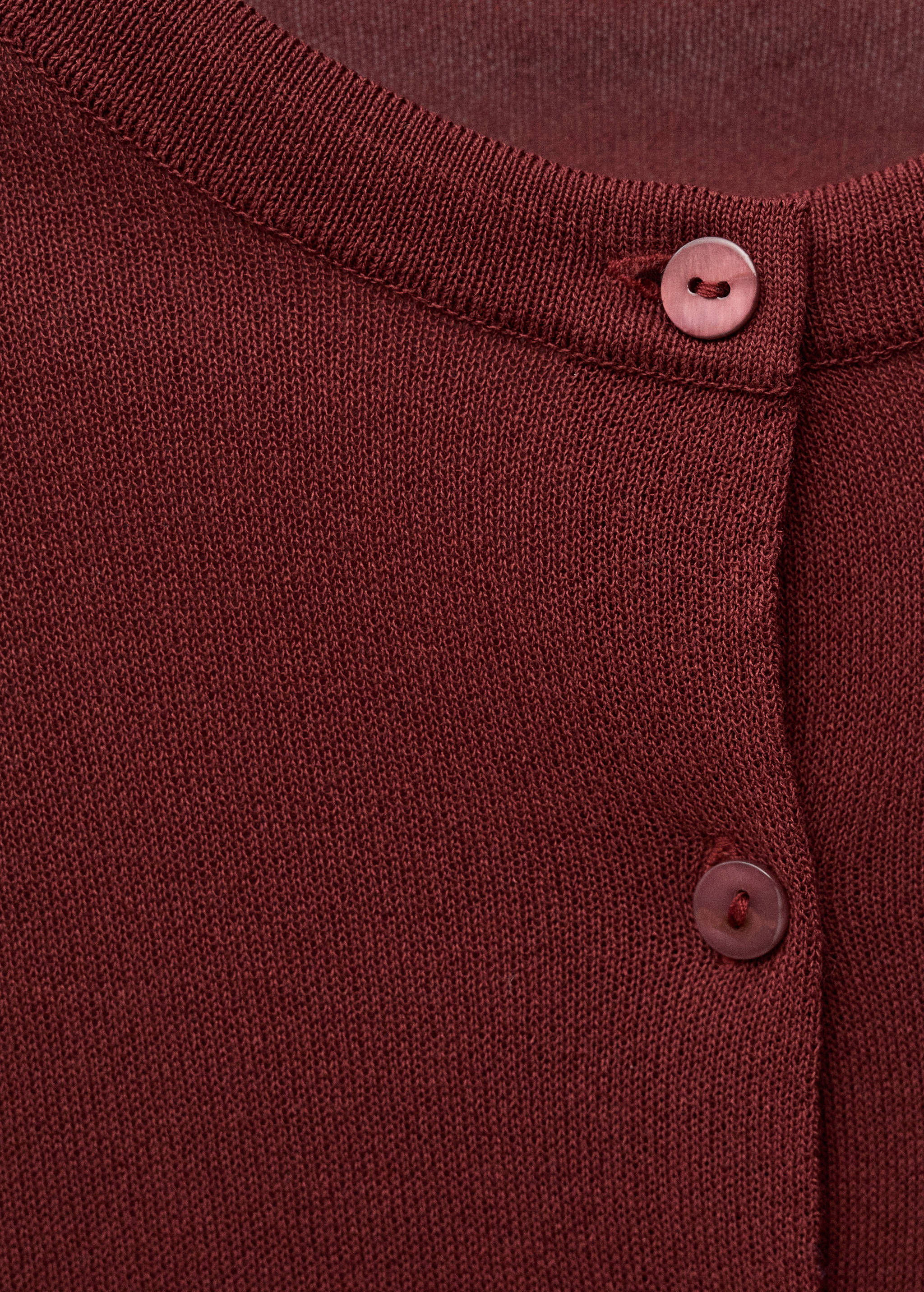 Fine-knit straight-fit cardigan - Details of the article 0