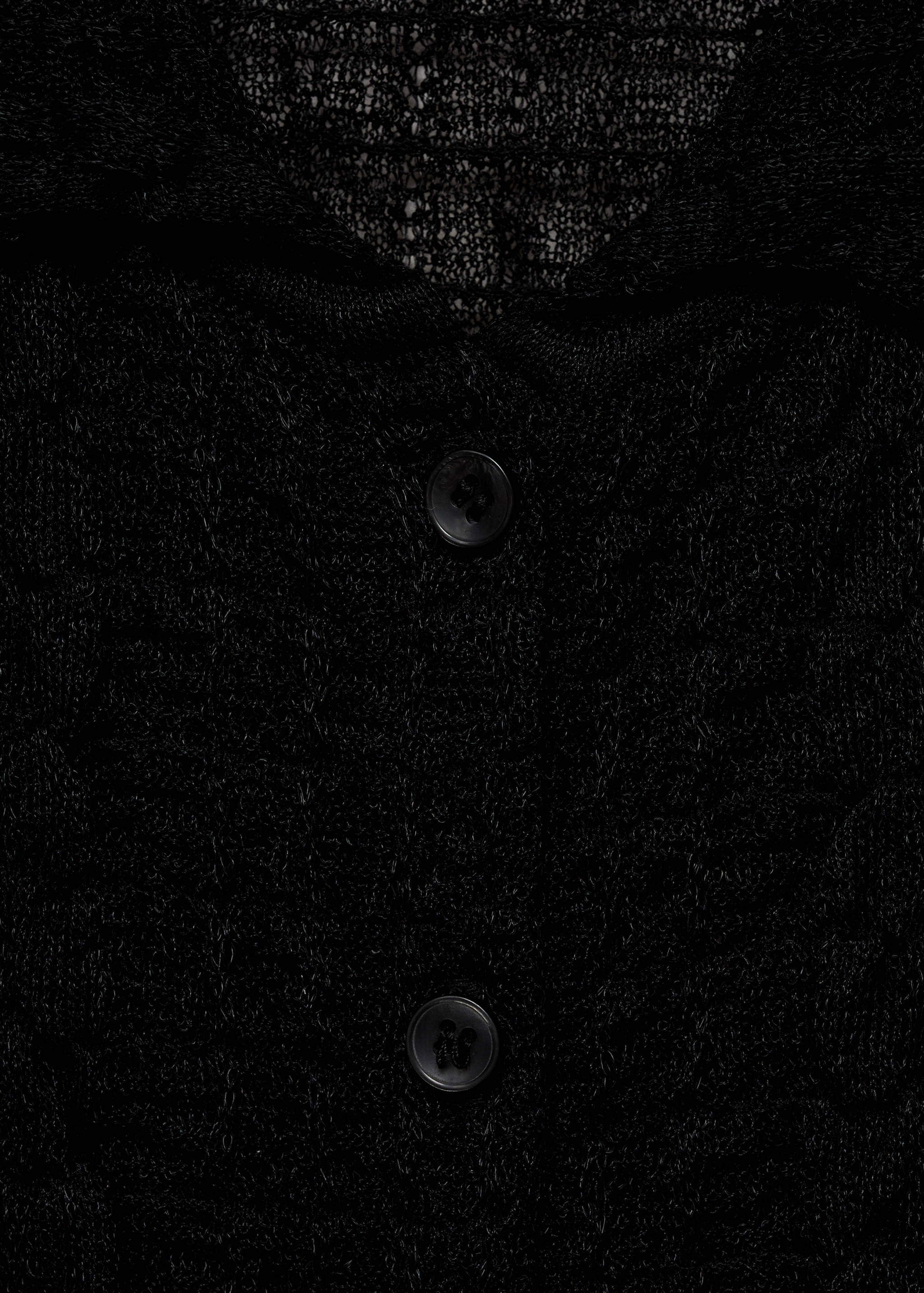 Textured polo-neck cardigan - Details of the article 8