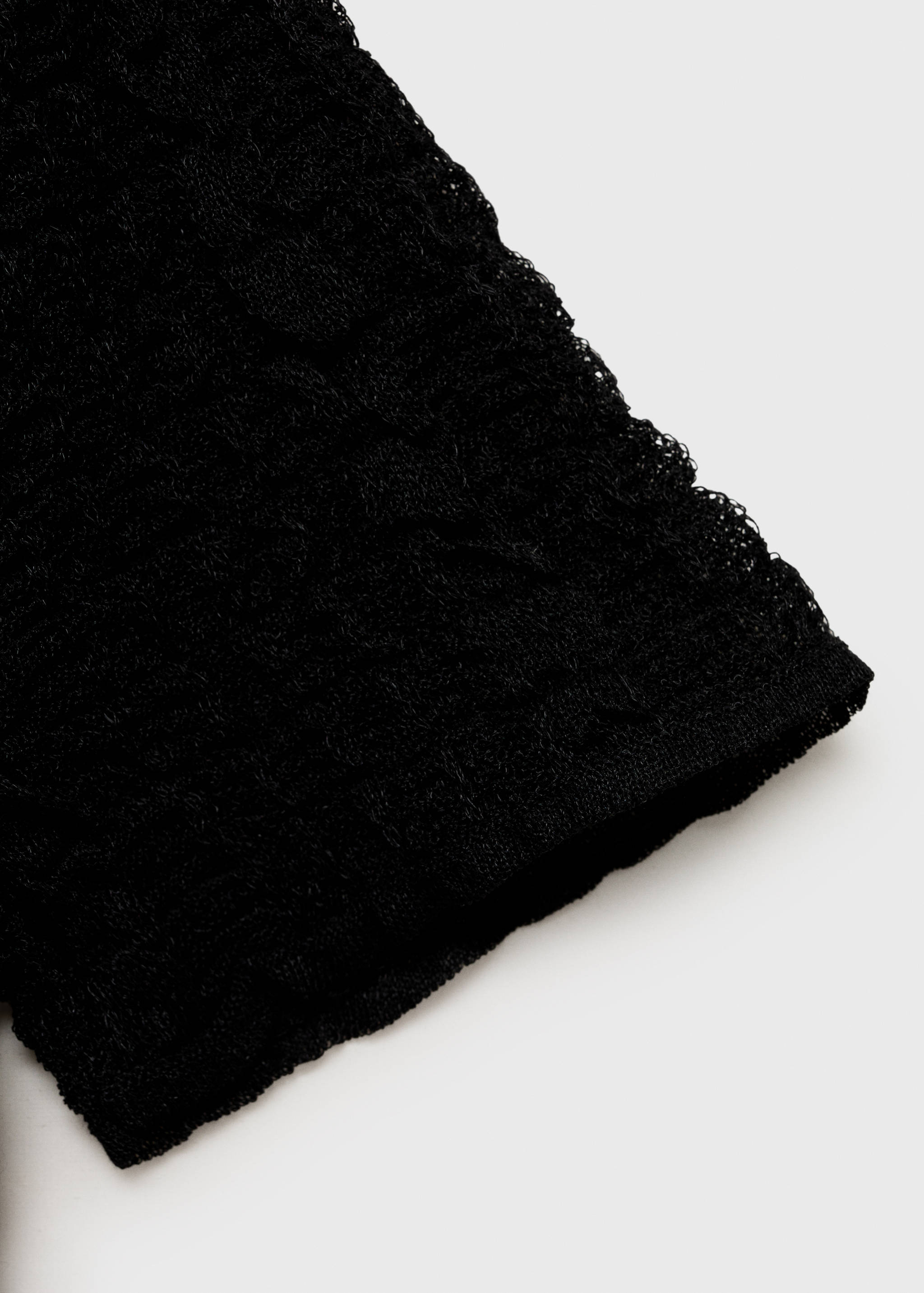 Textured polo-neck cardigan - Details of the article 0