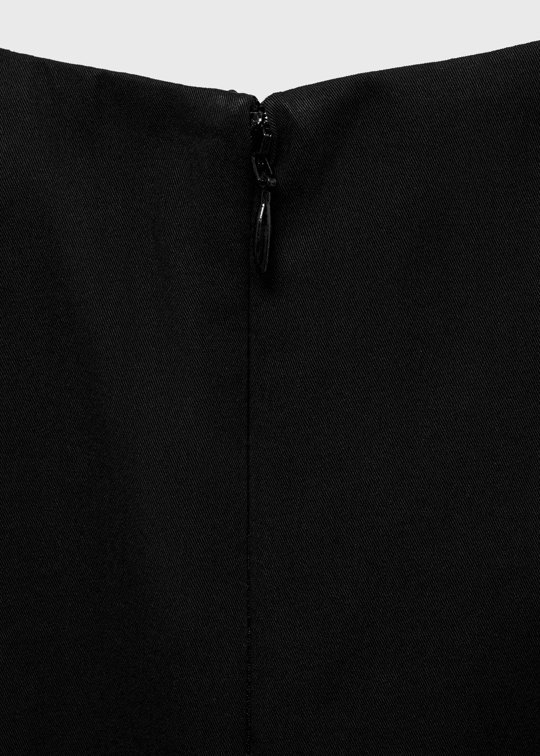 Lange culotte-jumpsuit met gedrapeerde hals - Detail van het artikel 0