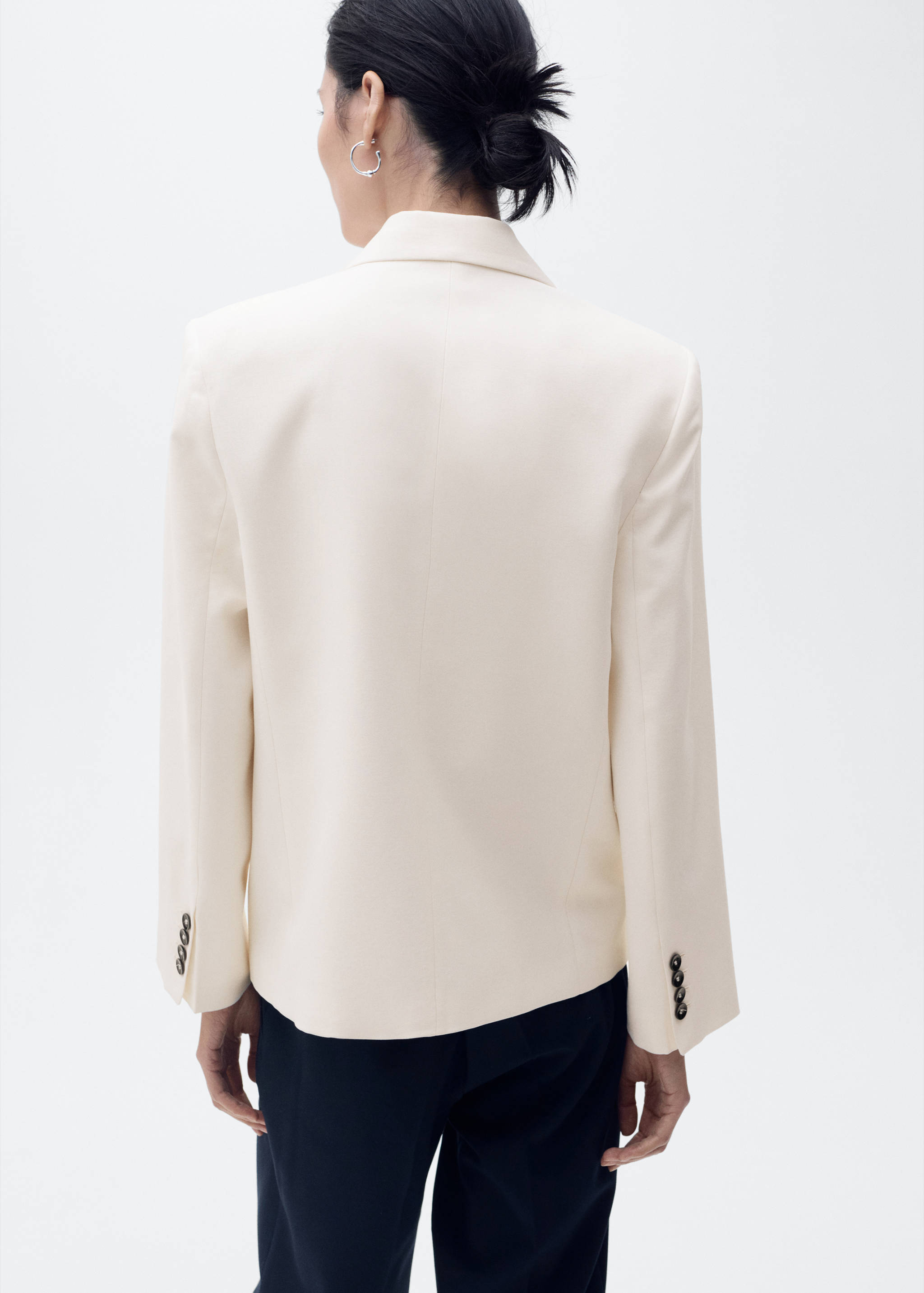 Contrasting double-breasted blazer - Reverse of the article