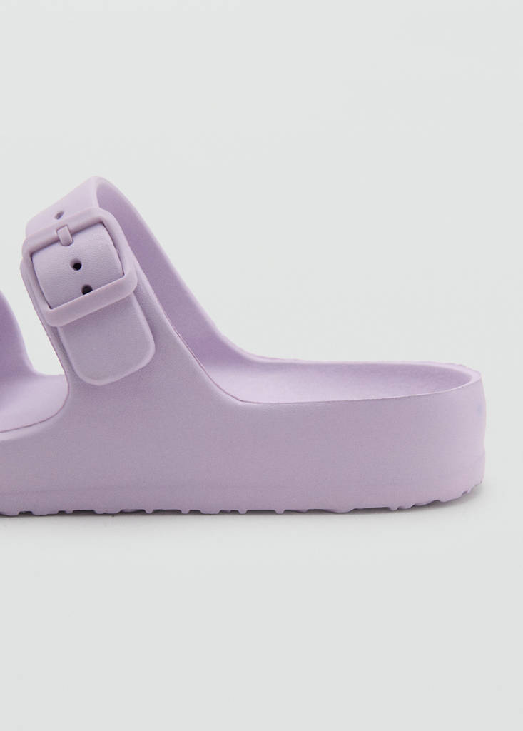 Flip-flops with buckle straps — Light/Pastel Purple
