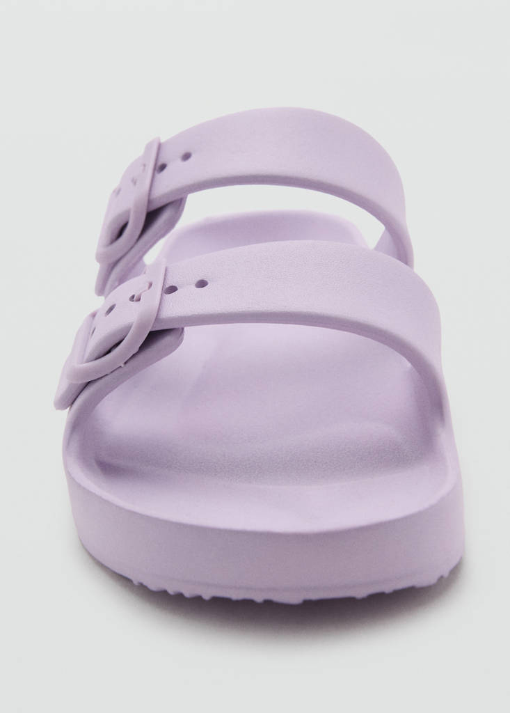 Flip-flops with buckle straps — Light/Pastel Purple