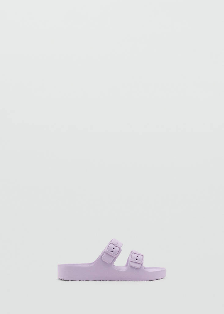 Flip-flops with buckle straps — Light/Pastel Purple