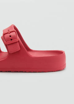 Flip-flops with buckle straps — Strawberry 4
