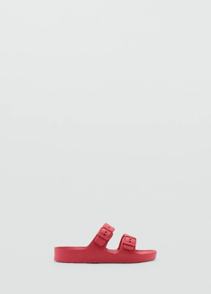 Flip-flops with buckle straps — Strawberry