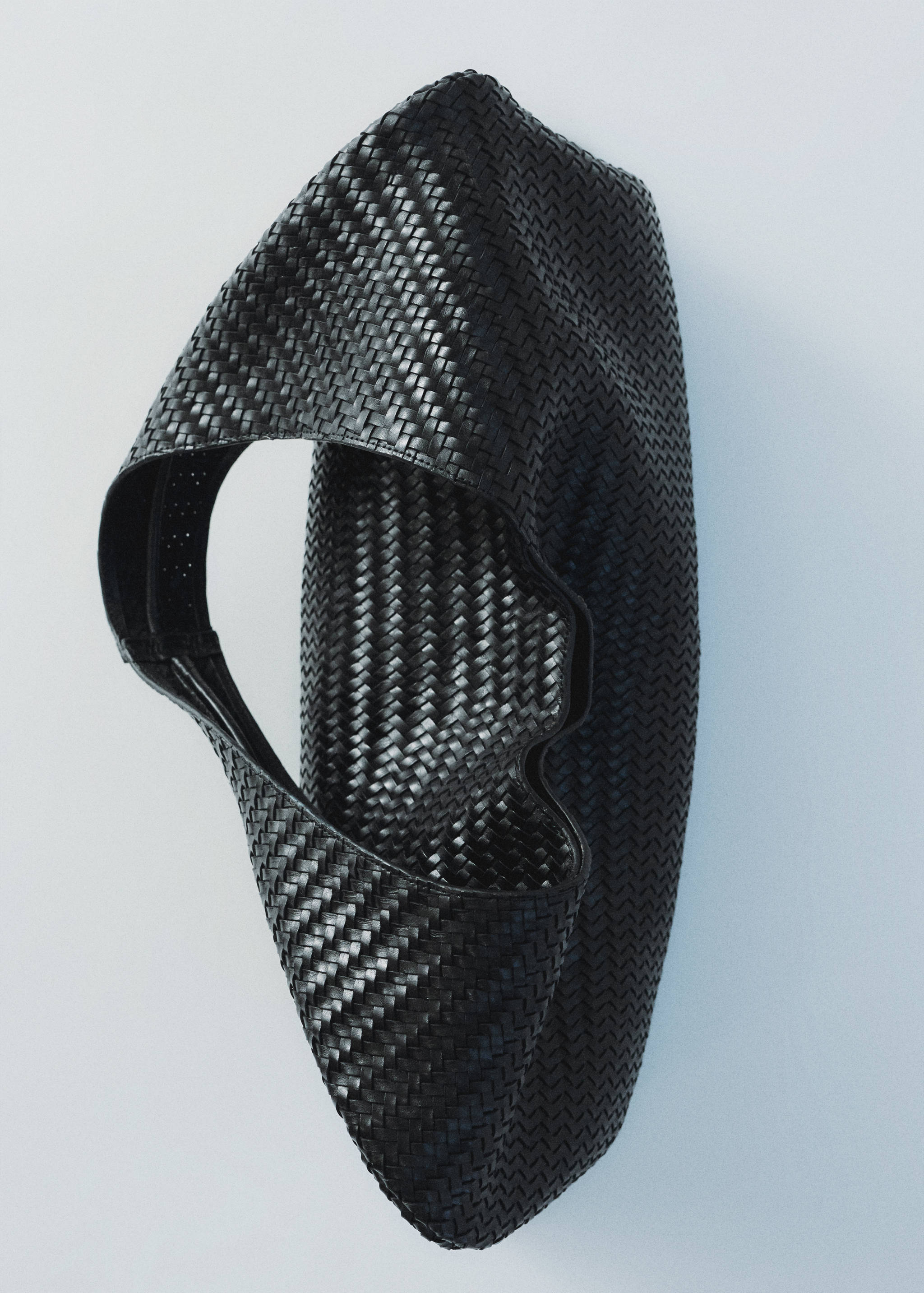 Große Schultertasche aus Leder in Flechtoptik - Allgemeine Ansicht