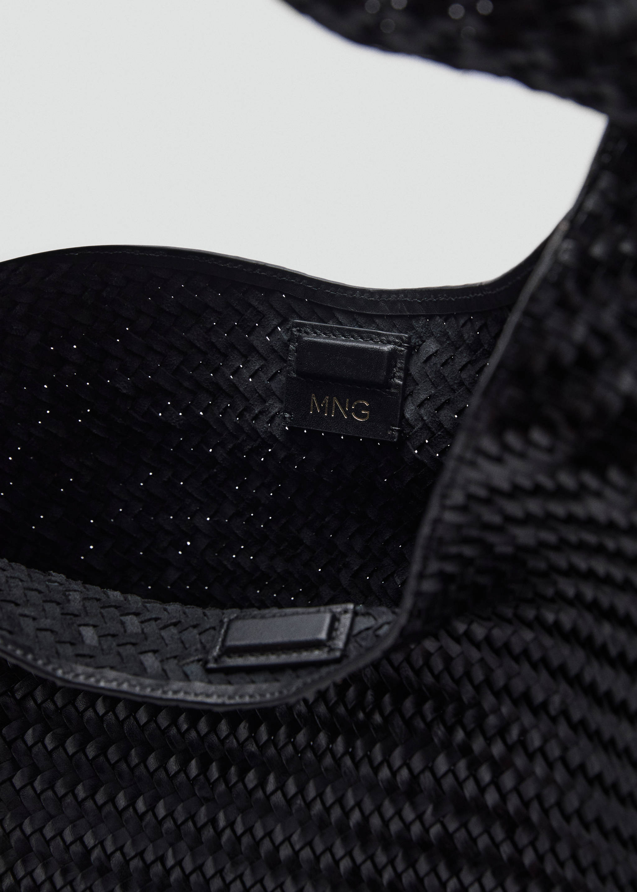 Große Schultertasche aus Leder in Flechtoptik - Detail des Artikels 3