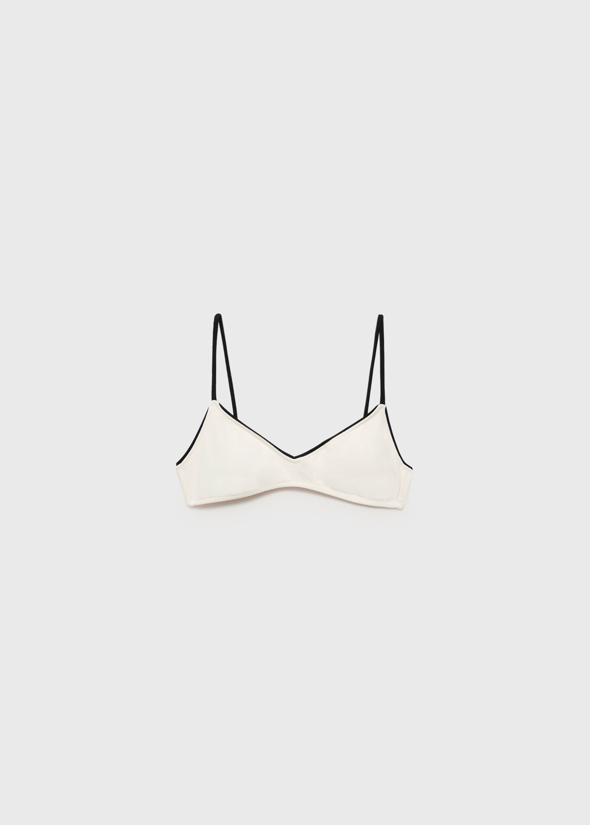 Bikini top with contrasting trim - Article without model