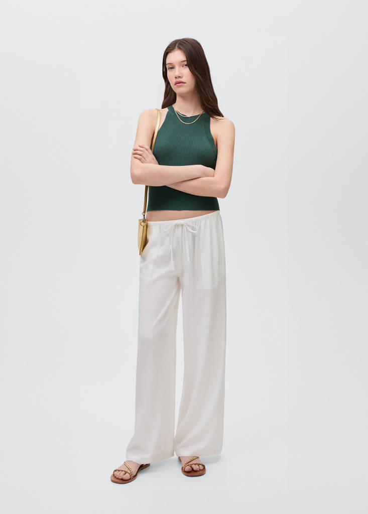 Halter neck top — Petrol Blue