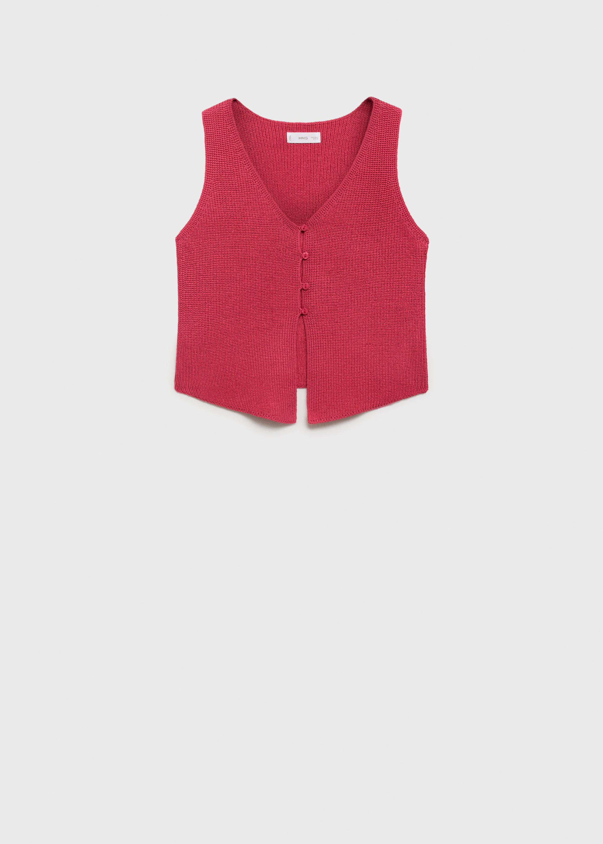 Buttoned knit top - Article without model