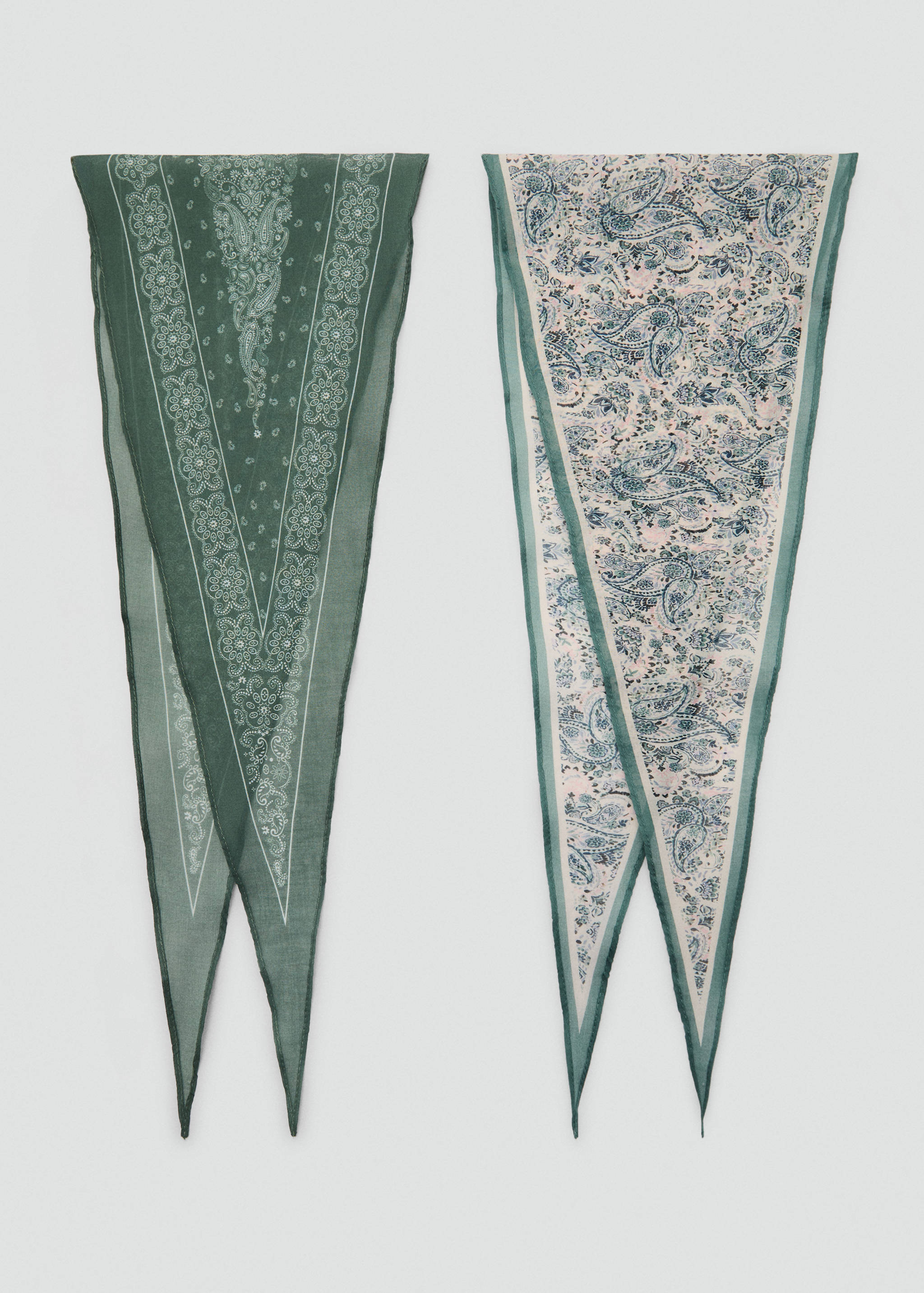 Set of 2 combined scarves - Article without model