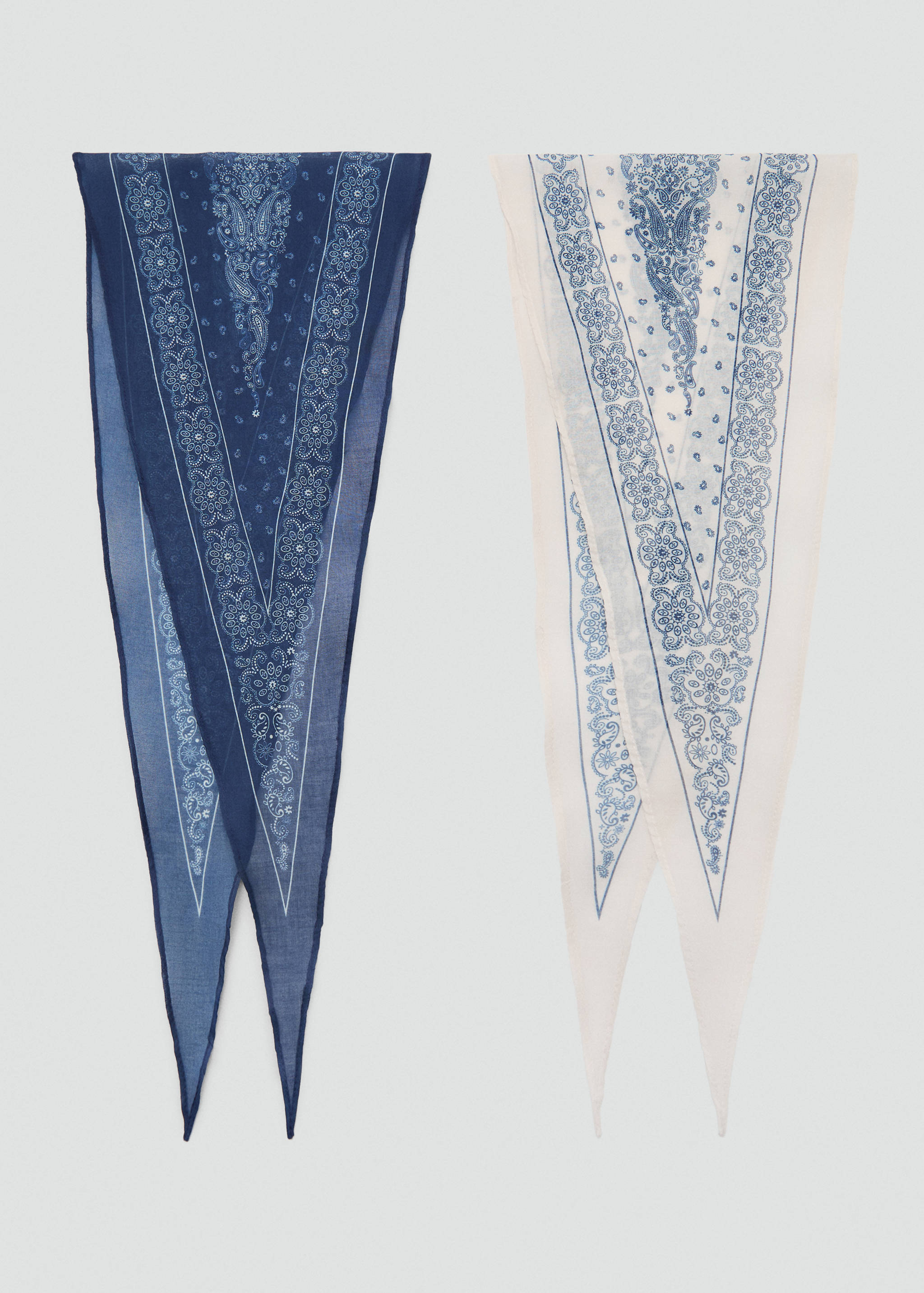 Set of 2 combined scarves - Article without model
