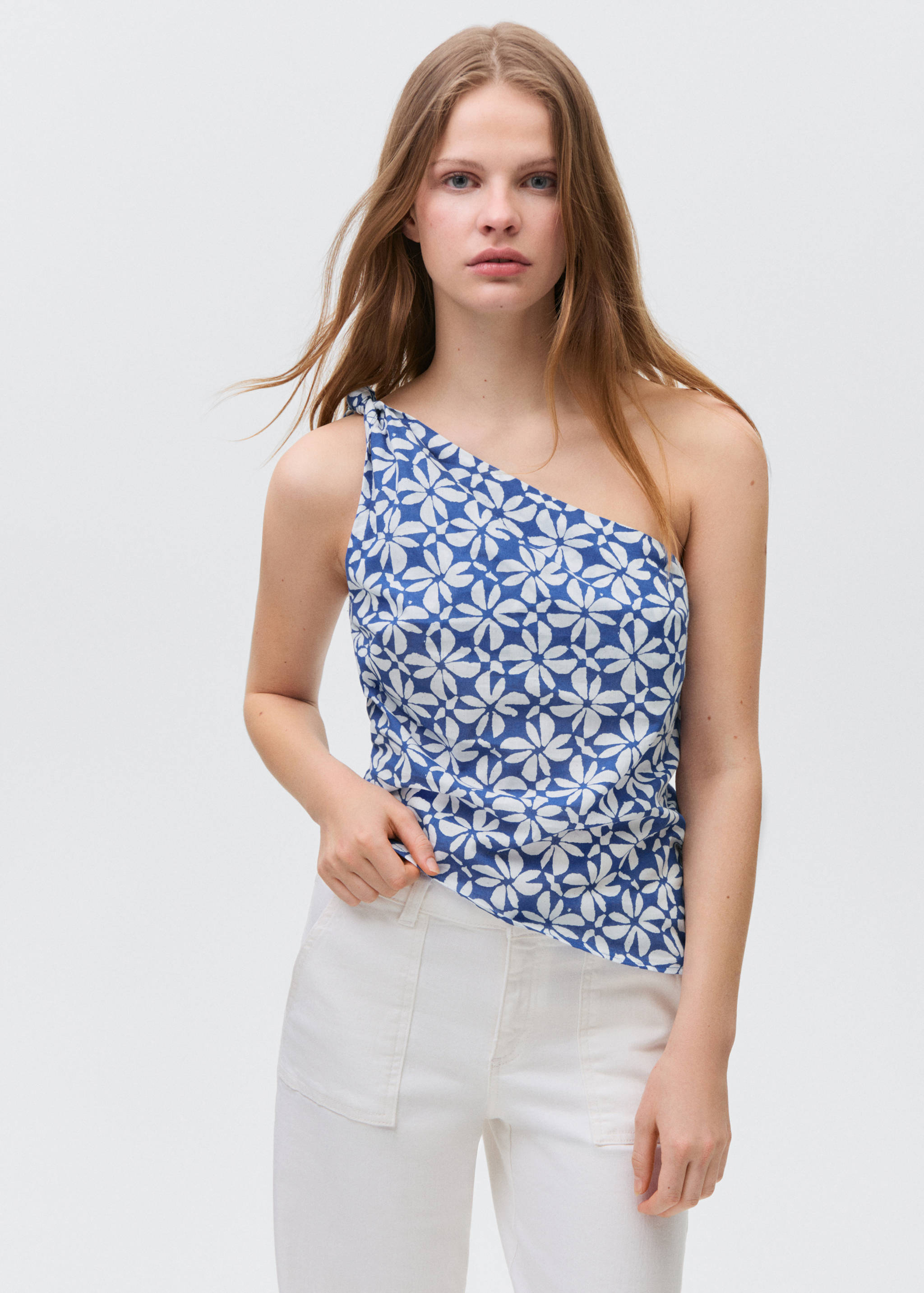 Asymmetric printed top - Medium plane